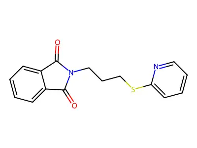 2-[3-(pyridin-2-ylsulfanyl)propyl]-2,3-dihydro-1H-isoindole-1,3-dione structure
