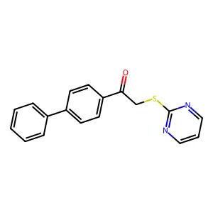 1-(Biphenyl-4-yl)-2-(pyrimidin-2-ylsulfanyl)ethanone structure