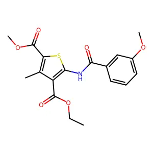 4-ETHYL 2-METHYL 5-(3-METHOXYBENZAMIDO)-3-METHYLTHIOPHENE-2,4-DICARBOXYLATE structure