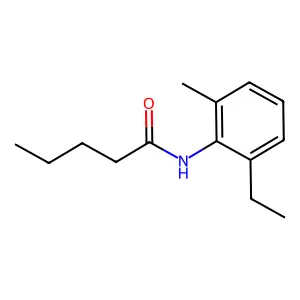 N-(2-ethyl-6-methylphenyl)pentanamide structure