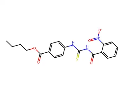 Butyl 4-({[(2-nitrophenyl)carbonyl]carbamothioyl}amino)benzoate structure