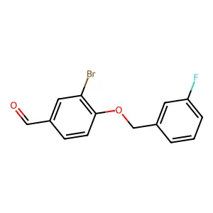 3-Bromo-4-[(3-fluorobenzyl)oxy]benzaldehyde structure