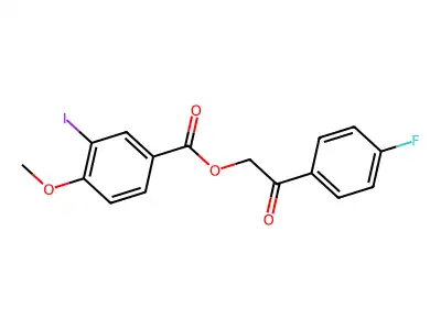 2-(4-Fluorophenyl)-2-oxoethyl 3-iodo-4-methoxybenzoate structure
