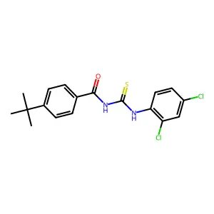 4-tert-butyl-N-[(2,4-dichlorophenyl)carbamothioyl]benzamide structure