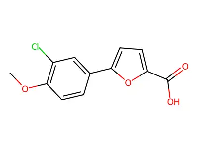 5-(3-Chloro-4-methoxyphenyl)-2-furoic acid structure