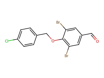 3,5-Dibromo-4-[(4-chlorophenyl)methoxy]benzaldehyde structure