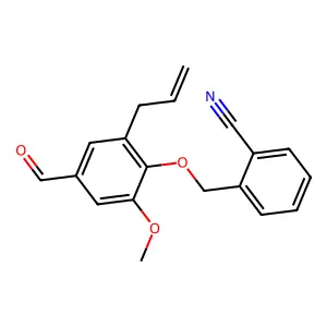 2-{[4-Formyl-2-methoxy-6-(prop-2-en-1-yl)phenoxy]methyl}benzonitrile structure
