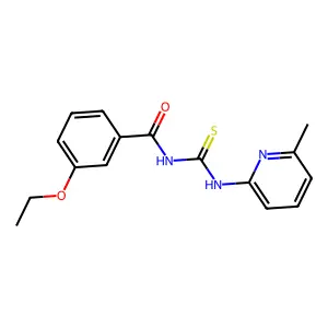 3-ethoxy-N-[(6-methylpyridin-2-yl)carbamothioyl]benzamide structure