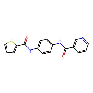 N-[4-(thiophene-2-carbonylamino)phenyl]pyridine-3-carboxamide structure