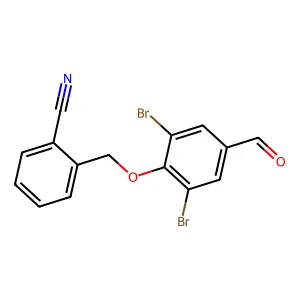 2-[(2,6-Dibromo-4-formylphenoxy)methyl]benzonitrile structure