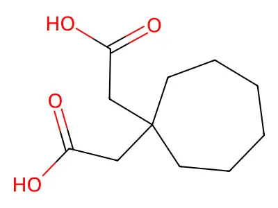 1,1-Cycloheptanediacetic acid structure