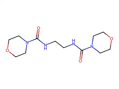 N,N'-(Ethane-1,2-diyl)bis(morpholine-4-carboxamide) structure