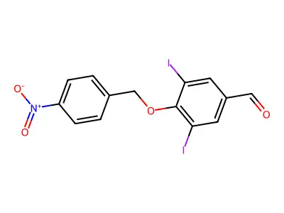 3,5-Diiodo-4-[(4-nitrobenzyl)oxy]benzaldehyde structure