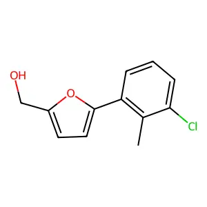 [5-(3-Chloro-2-methylphenyl)furan-2-yl]methanol structure