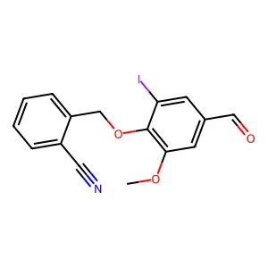 2-[(4-Formyl-2-iodo-6-methoxyphenoxy)methyl]benzonitrile structure