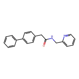 2-{[1,1'-biphenyl]-4-yl}-N-[(pyridin-2-yl)methyl]acetamide structure