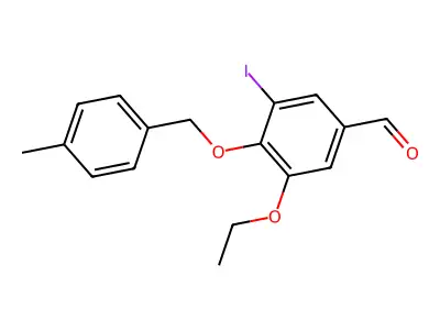 3-Ethoxy-5-iodo-4-[(4-methylbenzyl)oxy]benzaldehyde structure