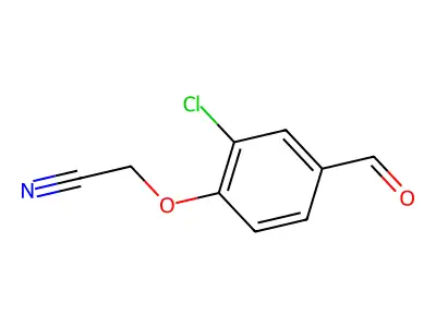 (2-Chloro-4-formylphenoxy)acetonitrile structure