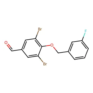 3,5-Dibromo-4-[(3-fluorobenzyl)oxy]benzaldehyde structure