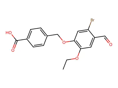 4-[(5-Bromo-2-ethoxy-4-formylphenoxy)methyl]benzoic acid structure