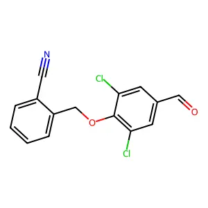 2-[(2,6-Dichloro-4-formylphenoxy)methyl]benzonitrile structure