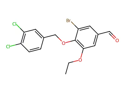 3-Bromo-4-[(3,4-dichlorobenzyl)oxy]-5-ethoxybenzaldehyde structure