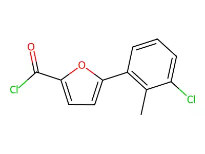 5-(3-Chloro-2-methylphenyl)furan-2-carbonyl chloride structure