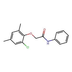 2-(2-chloro-4,6-dimethylphenoxy)-N-phenylacetamide structure