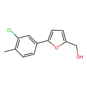 (5-(3-Chloro-4-methylphenyl)furan-2-yl)methanol structure
