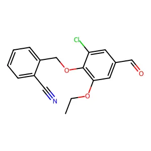 2-[(2-Chloro-6-ethoxy-4-formylphenoxy)methyl]benzonitrile structure