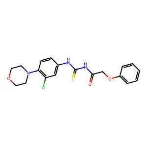 N-{[3-chloro-4-(morpholin-4-yl)phenyl]carbamothioyl}-2-phenoxyacetamide structure