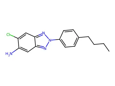 2-(4-butylphenyl)-6-chloro-2H-1,2,3-benzotriazol-5-amine structure