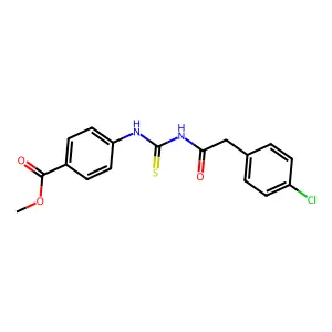 Methyl 4-({[(4-chlorophenyl)acetyl]carbamothioyl}amino)benzoate structure