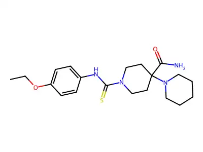 1'-[[(4-Ethoxyphenyl)amino]thioxomethyl][1,4'-bipiperidine]-4'-carboxamide structure