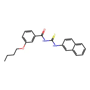 3-butoxy-N-(naphthalen-2-ylcarbamothioyl)benzamide structure