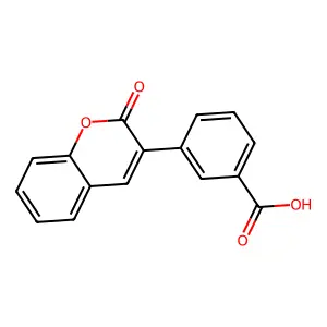 3-(2-oxo-2H-chromen-3-yl)benzoic acid structure