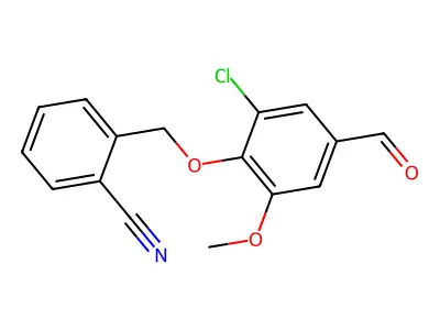 2-[(2-Chloro-4-formyl-6-methoxyphenoxy)methyl]benzonitrile structure