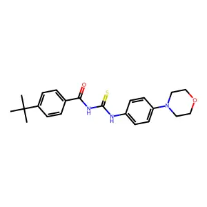 4-tert-butyl-N-[(4-morpholin-4-ylphenyl)carbamothioyl]benzamide structure