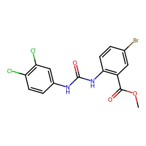 Methyl 5-bromo-2-{[(3,4-dichlorophenyl)carbamoyl]amino}benzoate structure