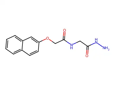N-Hydrazinocarbonylmethyl-2-(naphthalen-2-yloxy)-acetamide structure