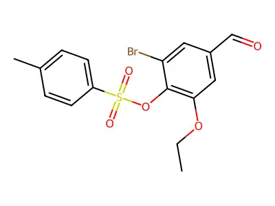 2-Bromo-6-ethoxy-4-formylphenyl 4-methylbenzenesulfonate structure