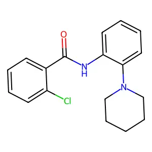 2-chloro-N-(2-piperidin-1-ylphenyl)benzamide structure