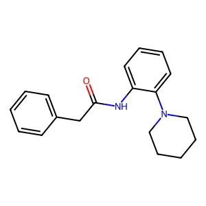 2-phenyl-N-(2-piperidin-1-ylphenyl)acetamide structure