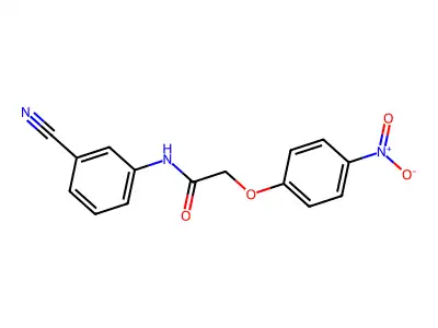 N-(3-cyanophenyl)-2-(4-nitrophenoxy)acetamide structure