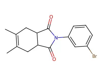 2-(3-Bromophenyl)-5,6-dimethyl-3a,4,7,7a-tetrahydroisoindole-1,3-dione structure