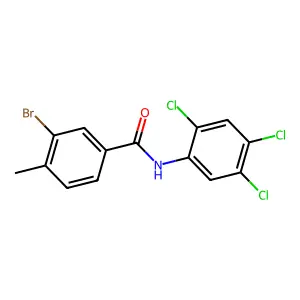 3-bromo-4-methyl-N-(2,4,5-trichlorophenyl)benzamide structure
