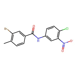 3-bromo-N-(4-chloro-3-nitrophenyl)-4-methylbenzamide structure