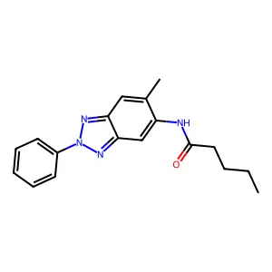 N-(6-methyl-2-phenylbenzotriazol-5-yl)pentanamide structure