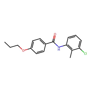 N-(3-chloro-2-methylphenyl)-4-propoxybenzamide structure