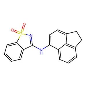 N-(1,2-dihydroacenaphthylen-5-yl)-1,1-dioxo-1,2-benzothiazol-3-amine structure
